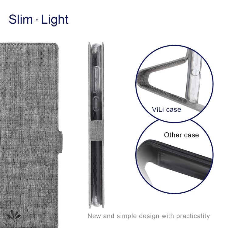 For Samsung Galaxy S21 Ultra 5G ViLi K Series Shockproof TPU + PU Leather Magnetic Buckle Horizontal Flip Case with Card Slots & Wallet & Holder(Grey) - Galaxy S21 Ultra 5G Cases by ViLi | Online Shopping UK | buy2fix
