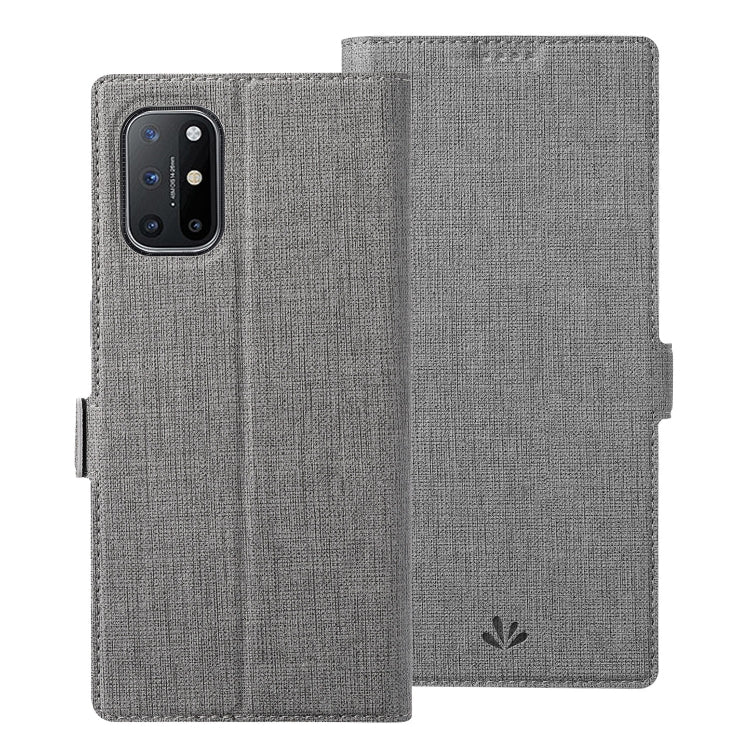 For OnePlus 8T ViLi K Series Shockproof TPU + PU Leather Magnetic Buckle Horizontal Flip Case with Card Slots & Wallet & Holder(Grey) - OnePlus Cases by ViLi | Online Shopping UK | buy2fix