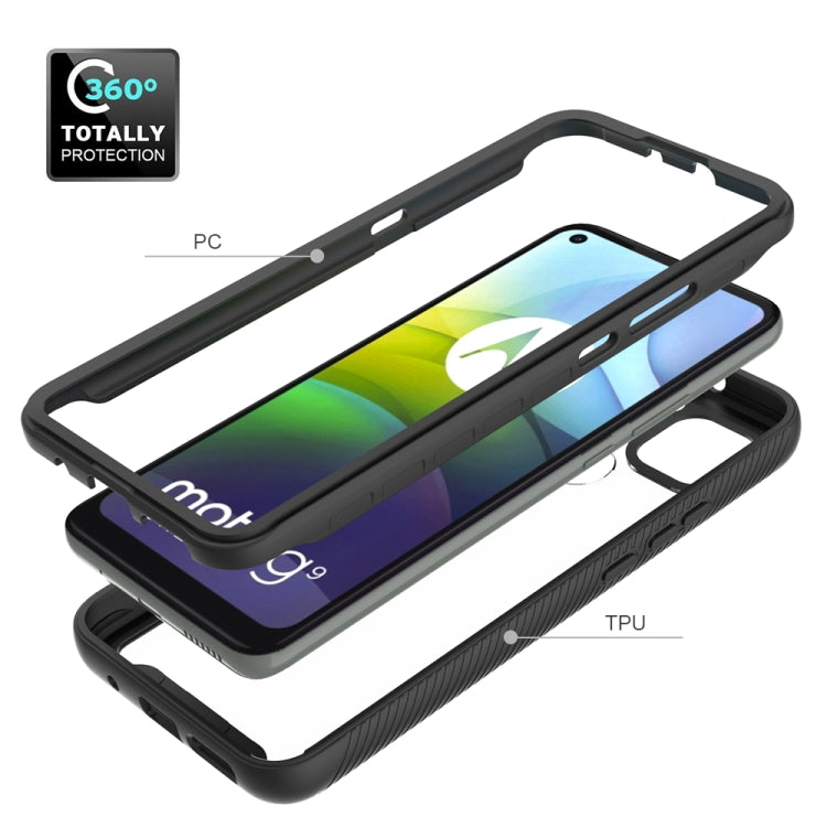 For Motorola Moto G9 Power Starry Sky Solid Color Series Shockproof PC + TPU Protective Case(Light Blue) by buy2fix