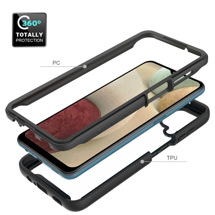 For Samsung Galaxy A12 Starry Sky Solid Color Series Shockproof PC + TPU Protective Case(Black) by buy2fix