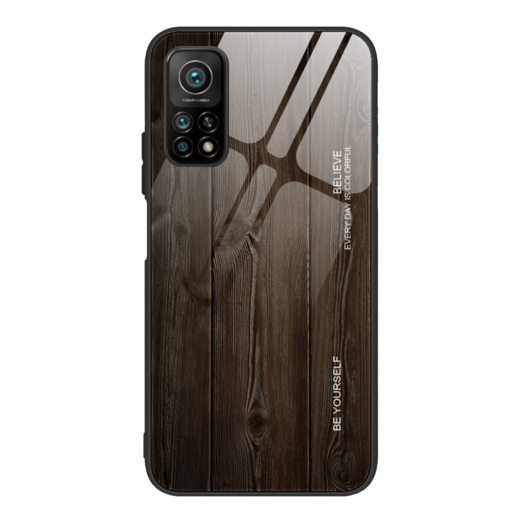 For Xiaomi 10T / 10T Pro Wood Grain Glass Protective Case(M01) - Xiaomi Cases by buy2fix | Online Shopping UK | buy2fix