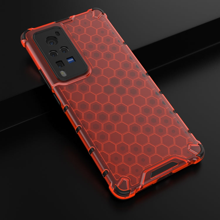 For vivo X60 Pro Shockproof Honeycomb PC + TPU Protective Case(Red) - vivo Cases by buy2fix | Online Shopping UK | buy2fix