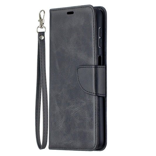 For Samsung Galaxy A32 5G Retro Lambskin Texture Pure Color Horizontal Flip PU Leather Case with Holder & Card Slots & Wallet & Lanyard(Black) by buy2fix