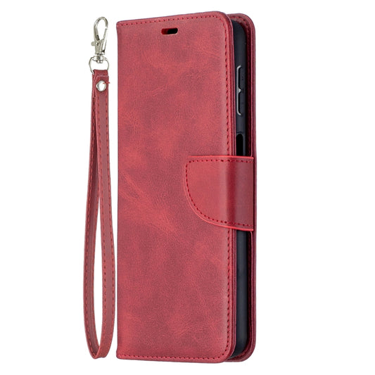 For Samsung Galaxy A32 5G Retro Lambskin Texture Pure Color Horizontal Flip PU Leather Case with Holder & Card Slots & Wallet & Lanyard(Red) by buy2fix