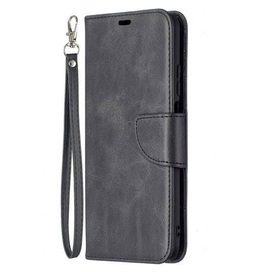 For Xiaomi Poco M3 Retro Lambskin Texture Pure Color Horizontal Flip PU Leather Case with Holder & Card Slots & Wallet & Lanyard(Black) by buy2fix