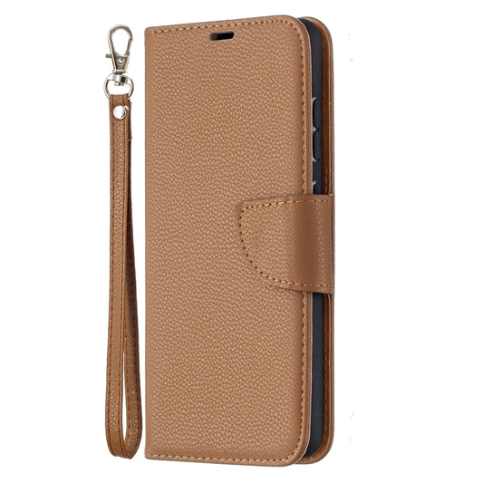 For Samsung Galaxy A52 5G / 4G Litchi Texture Pure Color Horizontal Flip PU Leather Case with Holder & Card Slots & Wallet & Lanyard(Brown) by buy2fix