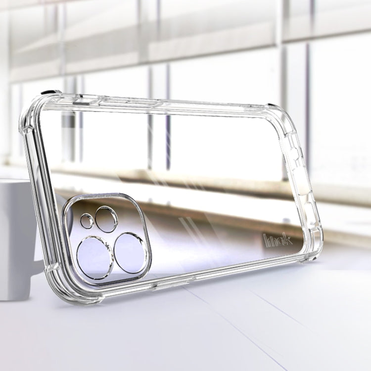 For iPhone 12 IMAK All-inclusive Shockproof Airbag TPU Case with Screen Protector (Transparent) - iPhone 12 / 12 Pro Cases by imak | Online Shopping UK | buy2fix