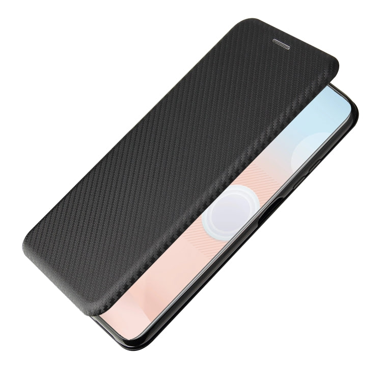 For HTC Desire 21 Pro Carbon Fiber Texture Horizontal Flip TPU + PC + PU Leather Case with Card Slot(Black) - More Brand by buy2fix | Online Shopping UK | buy2fix