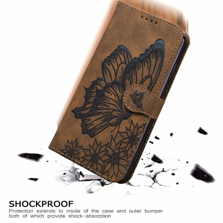 For Samsung Galaxy S21 5G Retro Skin Feel Butterflies Embossing Horizontal Flip Leather Case with Holder & Card Slots & Wallet(Brown) - Galaxy S21 5G Cases by buy2fix | Online Shopping UK | buy2fix