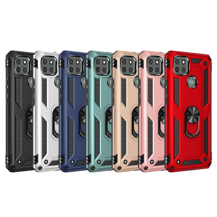 For Motorola Moto G9 Power Shockproof TPU + PC Protective Case with 360 Degree Rotating Holder(Black) by buy2fix