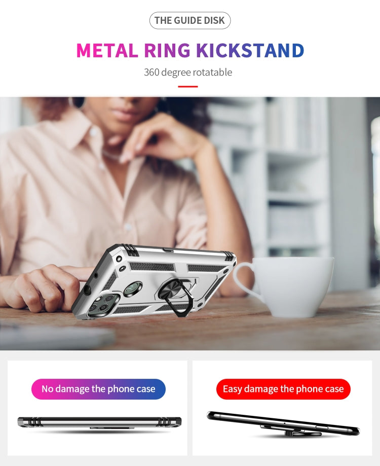 For Motorola Moto G9 Power Shockproof TPU + PC Protective Case with 360 Degree Rotating Holder(Silver) - Motorola Cases by buy2fix | Online Shopping UK | buy2fix