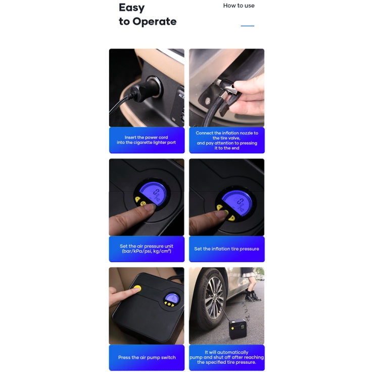 Rock Multi-function Portable LED Digital Display Car Air Pump by ROCK