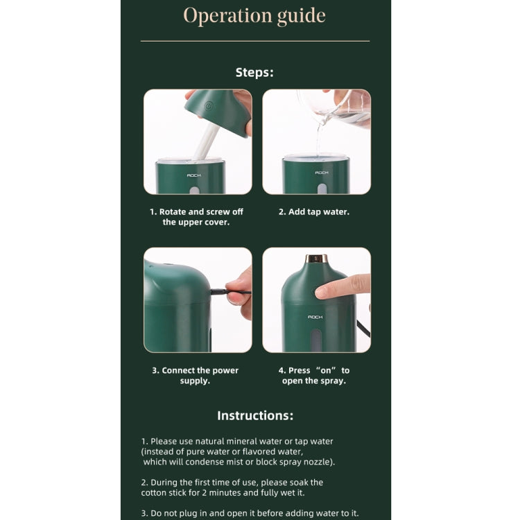 ROCK Household Office Car Elephant Shape Mute Humidifier(Green) by ROCK