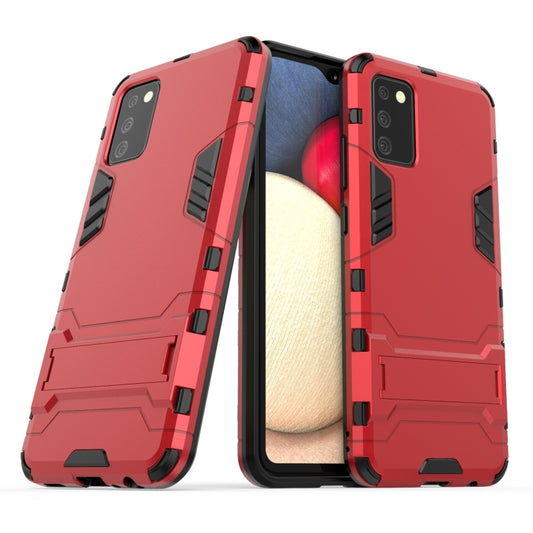 For Samsung Galaxy A02s(EU Edition) PC + TPU Shockproof Protective Case with Holder(Red) by ViLi