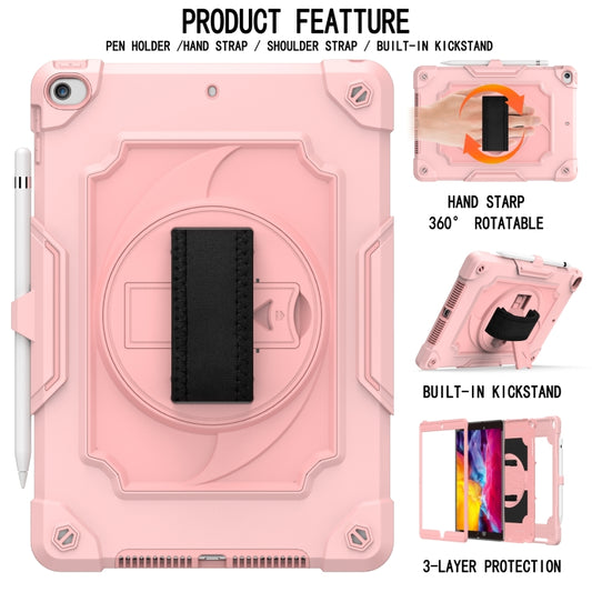 360 Degree Rotation Turntable Contrast Color Robot Shockproof Silicone + PC Protective Case with Holder For iPad 10.2 / 10.2 (2020) / Pro 10.5(Rose Gold) - iPad Air (2022) / (2020) 10.9 Cases by buy2fix | Online Shopping UK | buy2fix