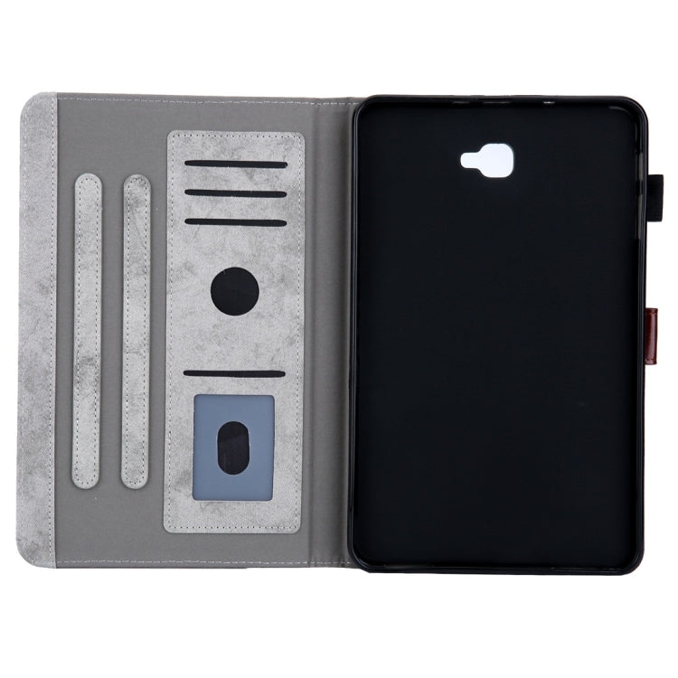 For Galaxy Tab A 10.1 (2016) / T580 Business Style Horizontal Flip Leather Case, with Holder & Card Slot & Photo Frame & Sleep / Wake-up Function(Grey) - Tab A 10.1 by buy2fix | Online Shopping UK | buy2fix