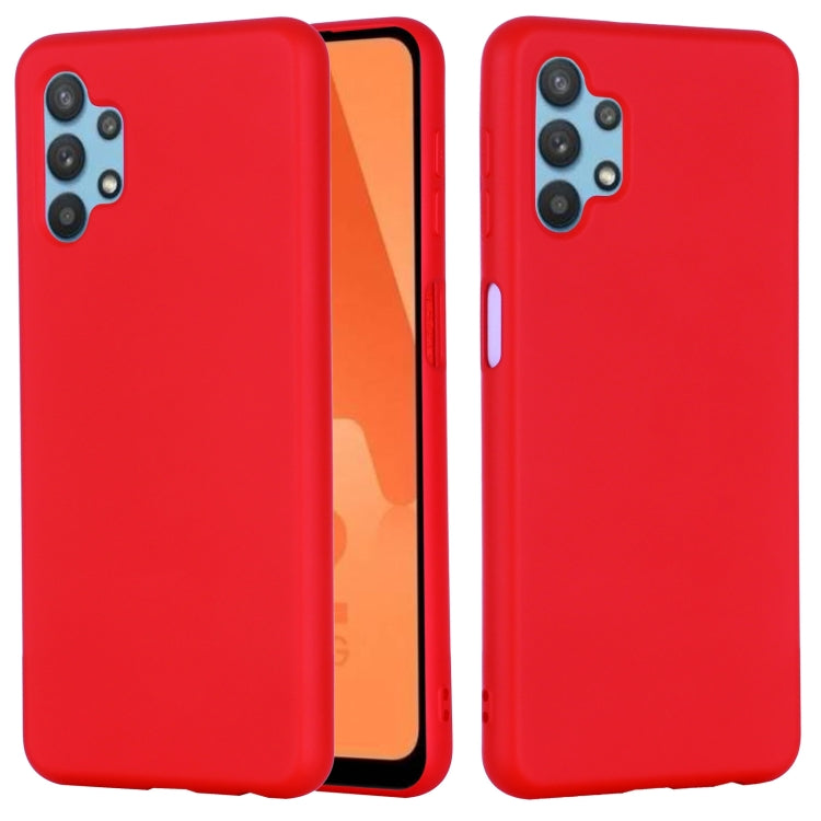 For Samsung Galaxy A32 5G Pure Color Liquid Silicone Shockproof Full Coverage Case(Red) - Galaxy Phone Cases by buy2fix | Online Shopping UK | buy2fix