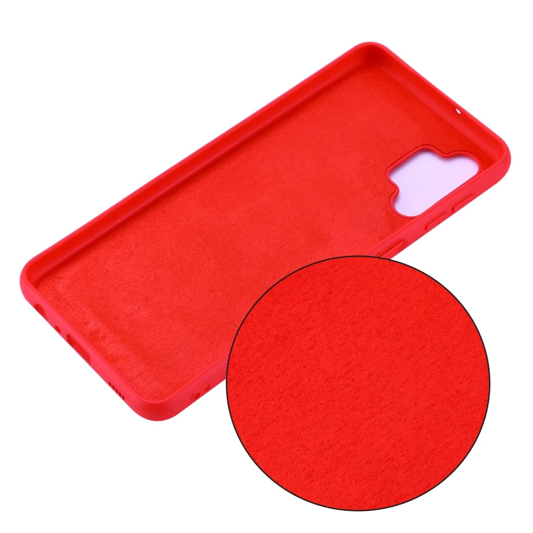 For Samsung Galaxy A32 5G Pure Color Liquid Silicone Shockproof Full Coverage Case(Red) - Galaxy Phone Cases by buy2fix | Online Shopping UK | buy2fix