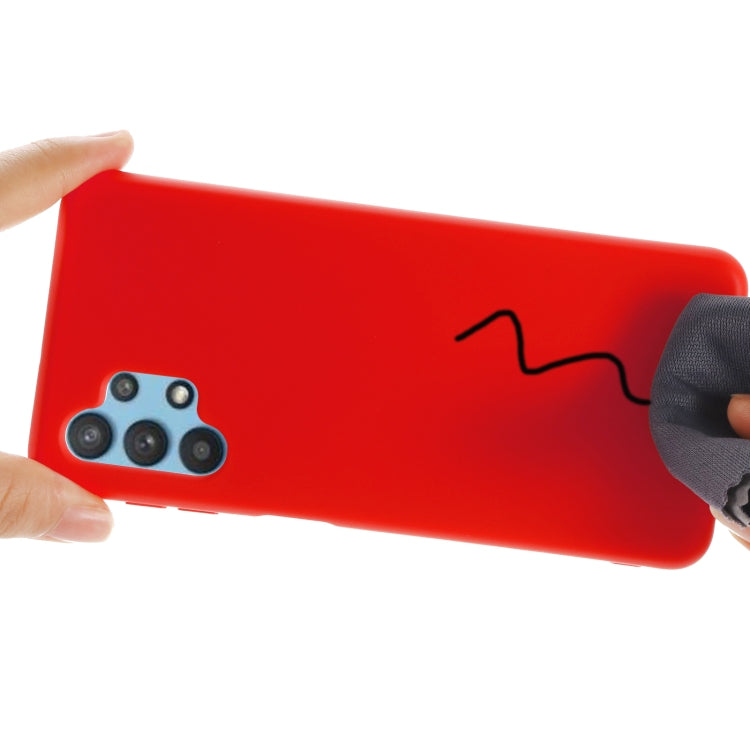 For Samsung Galaxy A32 5G Pure Color Liquid Silicone Shockproof Full Coverage Case(Red) - Galaxy Phone Cases by buy2fix | Online Shopping UK | buy2fix