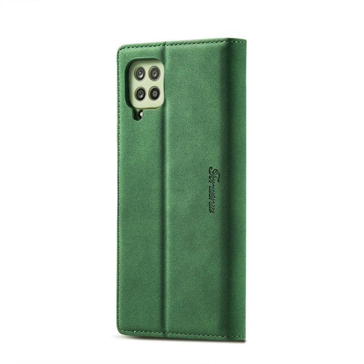 For Samsung Galaxy A12 Forwenw F1 Series Matte Strong Magnetism Horizontal Flip Leather Case with Holder & Card Slots & Wallet & Photo Frame(Green) - Galaxy Phone Cases by Forwenw | Online Shopping UK | buy2fix