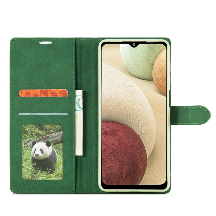 For Samsung Galaxy A12 Forwenw F1 Series Matte Strong Magnetism Horizontal Flip Leather Case with Holder & Card Slots & Wallet & Photo Frame(Green) - Galaxy Phone Cases by Forwenw | Online Shopping UK | buy2fix
