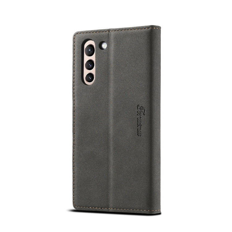 For Samsung Galaxy S21 5G Forwenw F1 Series Matte Strong Magnetism Horizontal Flip Leather Case with Holder & Card Slots & Wallet & Photo Frame(Black) - Galaxy S21 5G Cases by Forwenw | Online Shopping UK | buy2fix