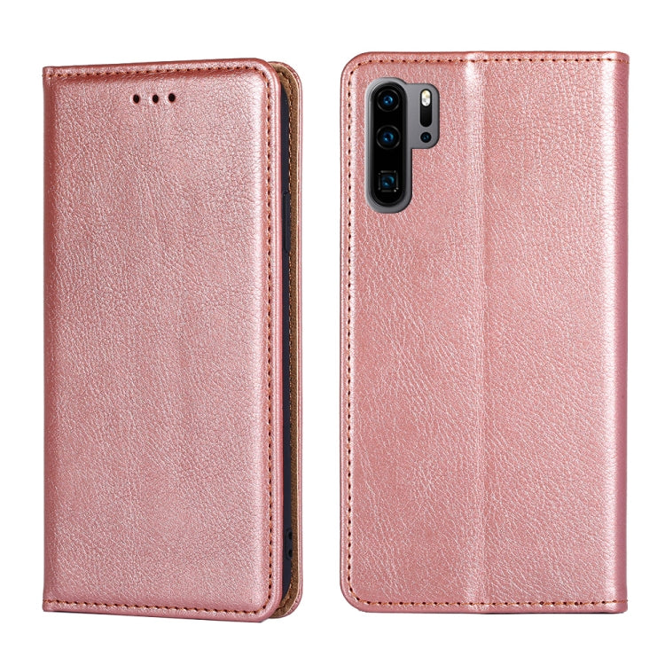 For Huawei P30 Pro PU + TPU Gloss Oil Solid Color Magnetic Horizontal Flip Leather Case with Holder & Card Slot & Wallet(Rose Gold) - Huawei Cases by buy2fix | Online Shopping UK | buy2fix