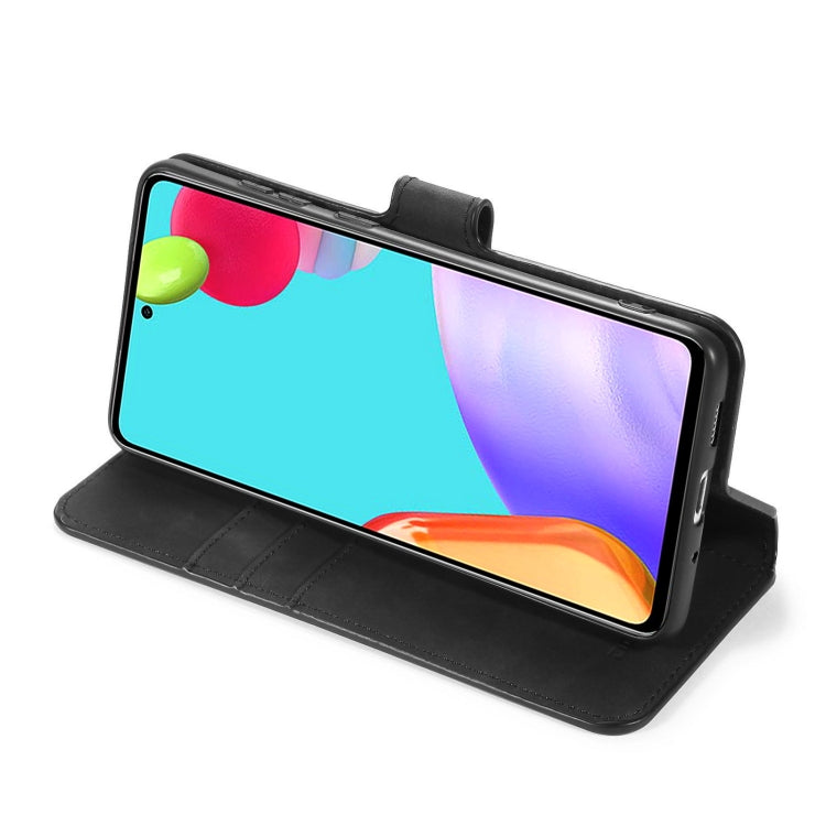 For samsung Galaxy A52 5G / 4G DG.MING Retro Oil Side Horizontal Flip Leather Case with Holder & Card Slots & Wallet(Black) - Galaxy Phone Cases by DG.MING | Online Shopping UK | buy2fix