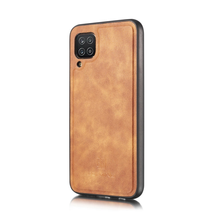 For Samsung Galaxy A12 DG.MING Crazy Horse Texture Flip Detachable Magnetic Leather Case with Holder & Card Slots & Wallet(Brown) - Galaxy Phone Cases by DG.MING | Online Shopping UK | buy2fix