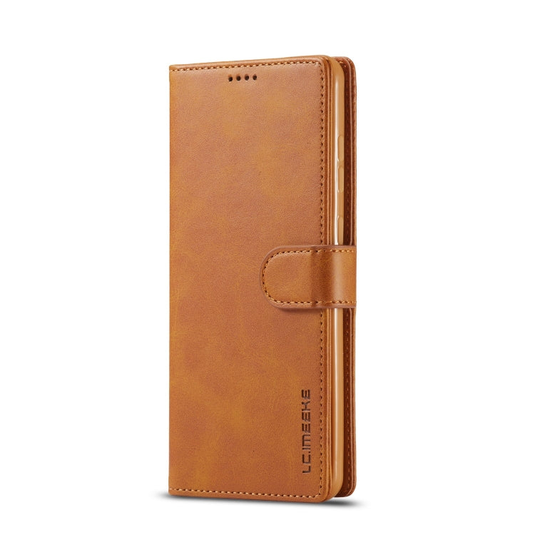 For Samsung Galaxy A52 5G / 4G LC.IMEEKE Calf Texture Horizontal Flip Leather Case with Holder & Card Slots & Wallet(Yellow) - Galaxy Phone Cases by LC.IMEEKE | Online Shopping UK | buy2fix