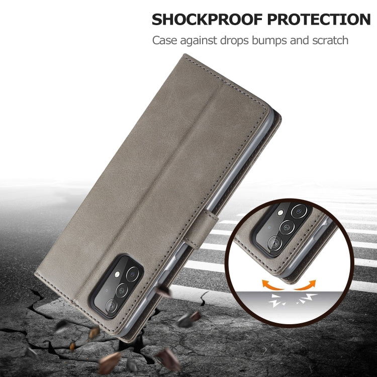 For Samsung Galaxy A52 5G / 4G LC.IMEEKE Calf Texture Horizontal Flip Leather Case with Holder & Card Slots & Wallet(Grey) - Galaxy Phone Cases by LC.IMEEKE | Online Shopping UK | buy2fix
