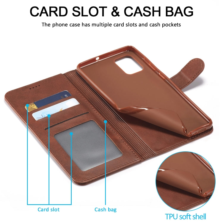 For Samsung Galaxy A52 5G / 4G LC.IMEEKE Calf Texture Horizontal Flip Leather Case with Holder & Card Slots & Wallet(Grey) - Galaxy Phone Cases by LC.IMEEKE | Online Shopping UK | buy2fix