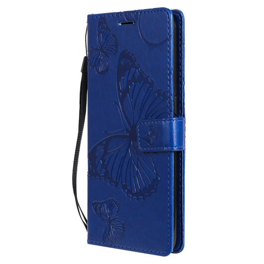 For OPPO A53 (2020) / A53s / A33 (2020) / A32 3D Butterflies Embossing Pattern Horizontal Flip Leather Case with Holder & Card Slot & Wallet(Blue) by buy2fix