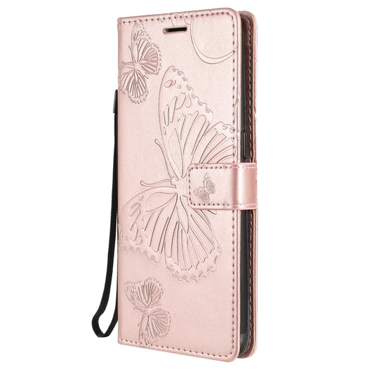 For OPPO A53 (2020) / A53s / A33 (2020) / A32 3D Butterflies Embossing Pattern Horizontal Flip Leather Case with Holder & Card Slot & Wallet(Rose Gold) by buy2fix