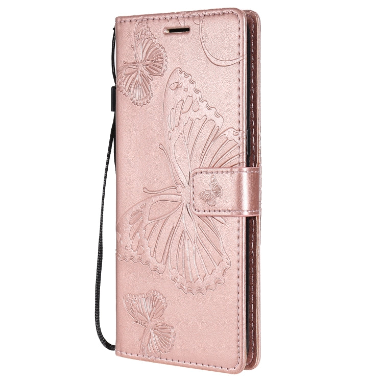 For OPPO Reno4 4G 3D Butterflies Embossing Pattern Horizontal Flip Leather Case with Holder & Card Slot & Wallet(Rose Gold) - OPPO Cases by buy2fix | Online Shopping UK | buy2fix