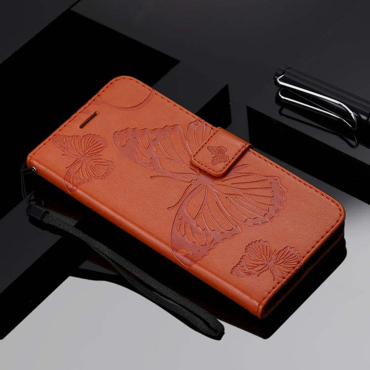 For Huawei Y9a 3D Butterflies Embossing Pattern Horizontal Flip Leather Case with Holder & Card Slot & Wallet(Orange) - Huawei Cases by buy2fix | Online Shopping UK | buy2fix