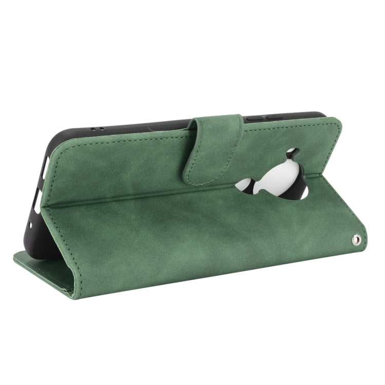 For Nokia 5.4 Solid Color Skin Feel Magnetic Buckle Horizontal Flip Calf Texture PU Leather Case with Holder & Card Slots & Wallet(Green) - Nokia Cases by buy2fix | Online Shopping UK | buy2fix