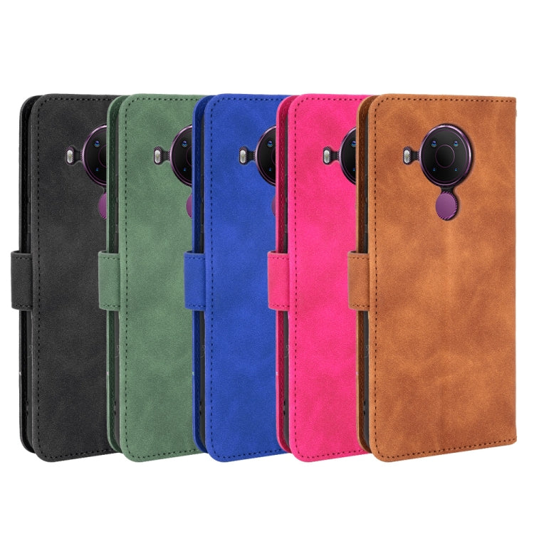 For Nokia 5.4 Solid Color Skin Feel Magnetic Buckle Horizontal Flip Calf Texture PU Leather Case with Holder & Card Slots & Wallet(Green) - Nokia Cases by buy2fix | Online Shopping UK | buy2fix