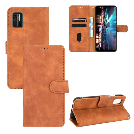 For UMIDIGI A7S Solid Color Skin Feel Magnetic Buckle Horizontal Flip Calf Texture PU Leather Case with Holder & Card Slots & Wallet(Brown) - More Brand by buy2fix | Online Shopping UK | buy2fix