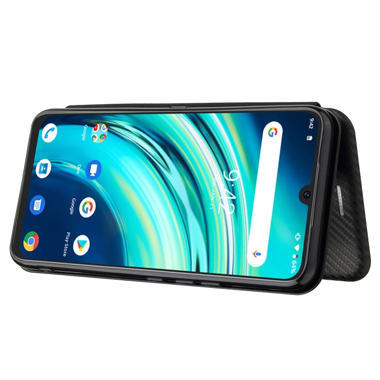 For UMIDIGI A9 Pro Carbon Fiber Texture Horizontal Flip TPU + PC + PU Leather Case with Card Slot(Black) - More Brand by buy2fix | Online Shopping UK | buy2fix