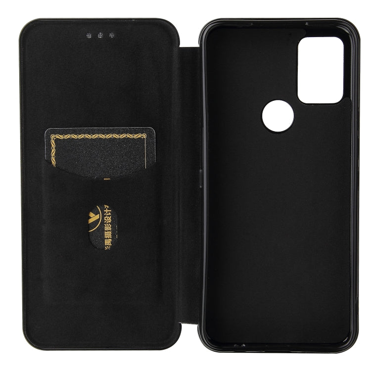 For UMIDIGI A9 Pro Carbon Fiber Texture Horizontal Flip TPU + PC + PU Leather Case with Card Slot(Black) - More Brand by buy2fix | Online Shopping UK | buy2fix