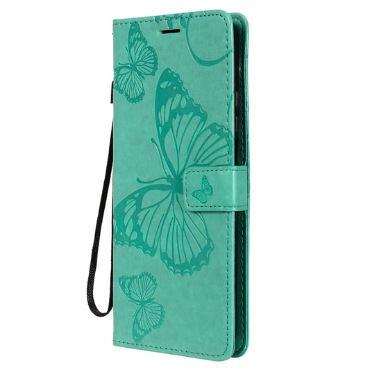 For Xiaomi Mi 10T / Mi 10T Pro 3D Butterflies Embossing Pattern Horizontal Flip Leather Case with Holder & Card Slot & Wallet(Green) by buy2fix
