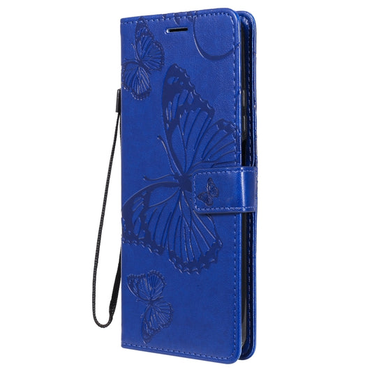 For Xiaomi Mi 10T / Mi 10T Pro 3D Butterflies Embossing Pattern Horizontal Flip Leather Case with Holder & Card Slot & Wallet(Blue) by buy2fix