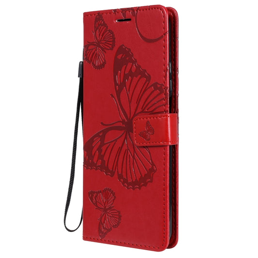 For Xiaomi Mi 10T / Mi 10T Pro 3D Butterflies Embossing Pattern Horizontal Flip Leather Case with Holder & Card Slot & Wallet(Red) by buy2fix