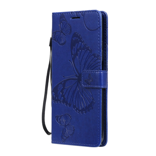 For Xiaomi Mi 10T Lite 3D Butterflies Embossing Pattern Horizontal Flip Leather Case with Holder & Card Slot & Wallet(Blue) by buy2fix