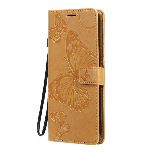 For Xiaomi Mi 10T Lite 3D Butterflies Embossing Pattern Horizontal Flip Leather Case with Holder & Card Slot & Wallet(Yellow) by buy2fix