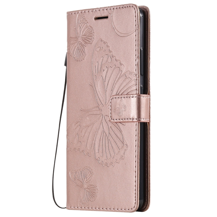 For Nokia 2.4 3D Butterflies Embossing Pattern Horizontal Flip Leather Case with Holder & Card Slot & Wallet(Rose Gold) - Nokia Cases by buy2fix | Online Shopping UK | buy2fix