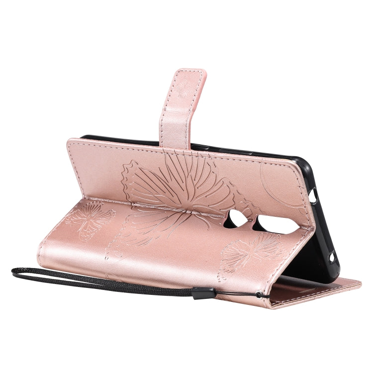 For Nokia 2.4 3D Butterflies Embossing Pattern Horizontal Flip Leather Case with Holder & Card Slot & Wallet(Rose Gold) - Nokia Cases by buy2fix | Online Shopping UK | buy2fix