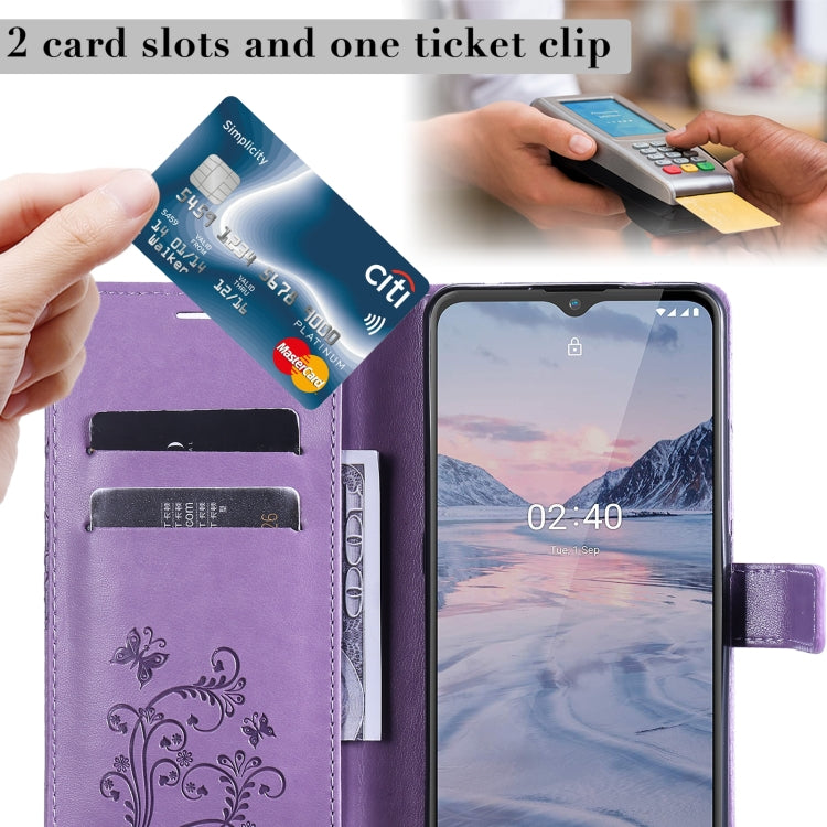 For Nokia 2.4 3D Butterflies Embossing Pattern Horizontal Flip Leather Case with Holder & Card Slot & Wallet(Rose Gold) - Nokia Cases by buy2fix | Online Shopping UK | buy2fix