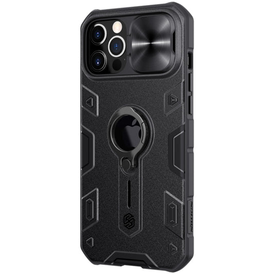 For iPhone 12 Pro Max NILLKIN Shockproof CamShield Armor Protective Case with Invisible Ring Holder(Black) by NILLKIN